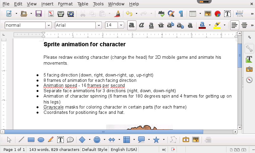 libreoffice writer foldingtext